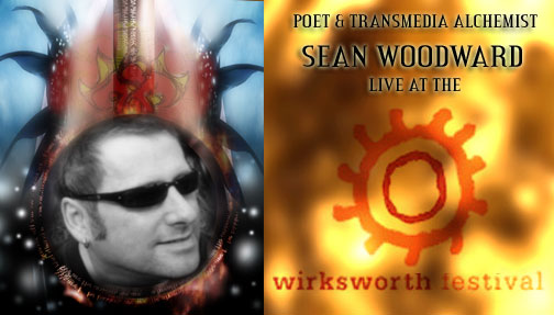 Poster for Poetry & Prose by Sean Woodward at the Wirksworth Festival