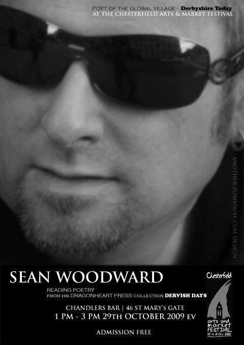 Poet Sean Woodward at the Chesterfield Festival