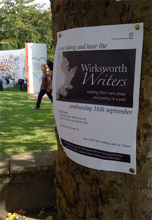Poet Sean Woodward at the Wirksworth Festival