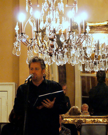 Sean Woodward reading poetry